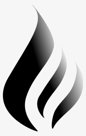 B&w Flame Logo Clip Art - Silhouette Flame