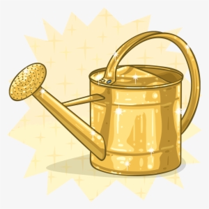 Golden Watering Can - Sprinkler Tool Clip Art