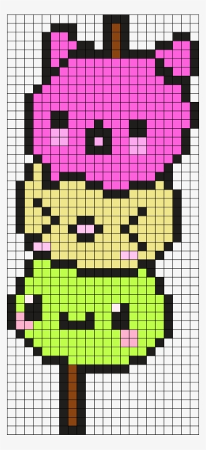 Kawaii Dango Perler Bead Pattern / Bead Sprite - Kawaii Perler Bead Ideas