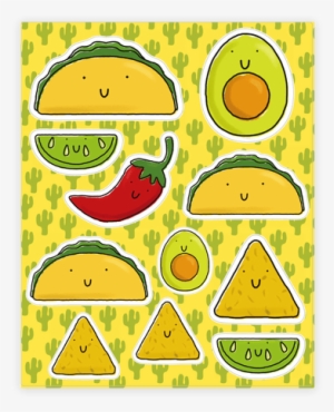 Cute Mexican Food Sticker/decal Sheet - Mexican Food Sticker