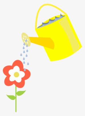 Ewer, Watering, Flower, Watering Can, Pot, Water - Cartoon Plant Being Watered