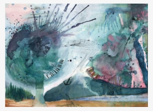 Original Surrealistic Mixed Media Painting Of Musician - Music