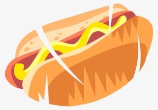 Cachorro Quente Com Mostarda Livre De Direitos Vetores - Hot Dog
