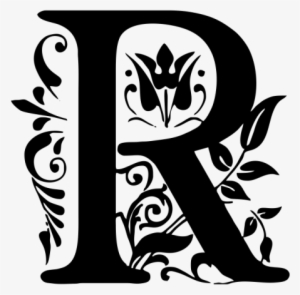 Sello De Caucho Ex - Split Letter Monogram R