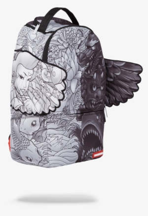 Black Backpack With Wings - Sprayground Bookbags With Wings