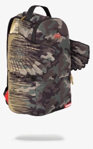 Gold Camo Drip Wings - Sprayground Gold Camo Drip Wings