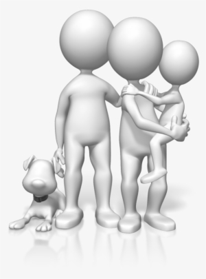 Family - Stick Figure Family Of 4 With Dog