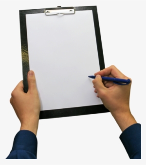 Collection Of Free Clip Board Paper Download On Ubisafe - Hand Holding Clipboard Png