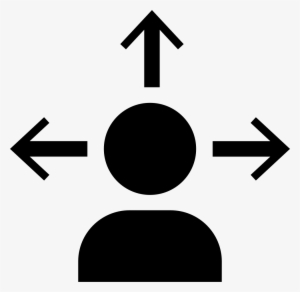 Man Head With Arrows To Different Directions Comments - Flechas En Direcciones Distintas Png