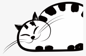 Siamese Silhouette Illustration Vector Stick Figure - Big Fat Cat Png