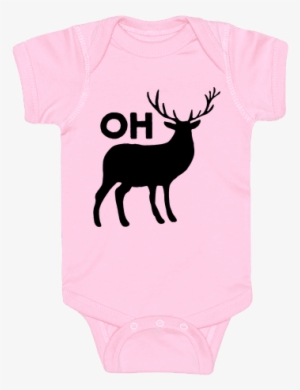 Oh Deer Baby Onesy - Deer - Jennifer Pugh Canvas Art Print