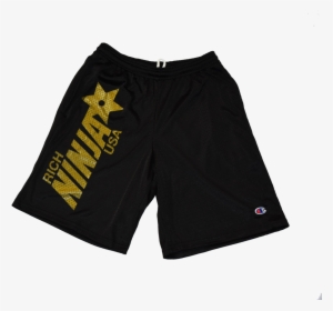 Rich Ninja Star Champion Shorts Black