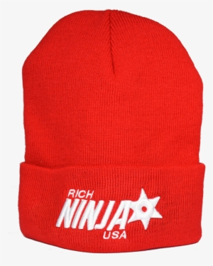Rich Ninja Star Beanie Red
