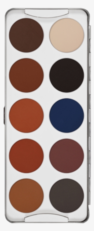 Kryolan Eye Shadow In A Practical Palette With 10 Colors - Eye Shadow