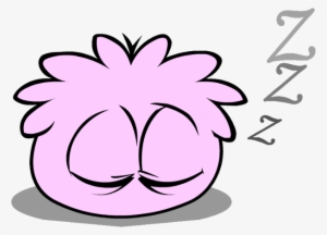 Pink Puffle Sleeping - Club Penguin Para Dibujar