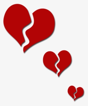 Cartoon Illustration Of - Broken Hearts Clip Art