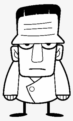 Little Frankenstein Coloring Page - Frankenstein Dibujo