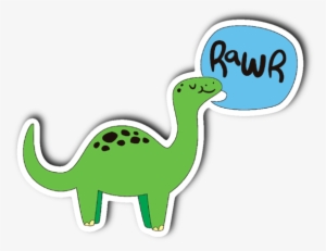 Dinosaur Dino Rawr Vinyl Die Cut Sticker J & S Graphics - Rawr Dino