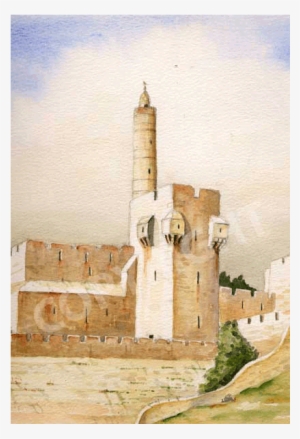 King David's Tower Jerusalem - Painting