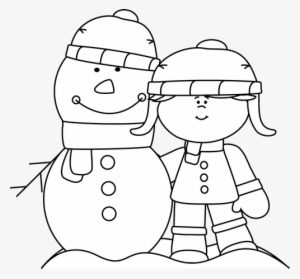 Free Winter Clipart Black And White - Snowmen Black And White Clipart