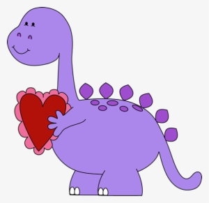 Valentine's Day Dinosaur Clip Art - Valentines Day Clip Art