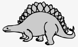 Dinosaurs Clipart Stegosaurus - Gray Dinosaur Clipart