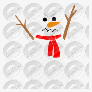 Snowman Clipart Stencil - Library