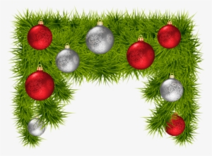 Pine Branches With Christmas Balls Decoration Png Clipart - Christmas Day