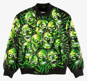 Liquid Blue - Skull Pile Green - Fleece Blanket / Throw