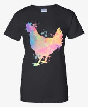 Chicken Watercolor Splash Animal Lover Apparel