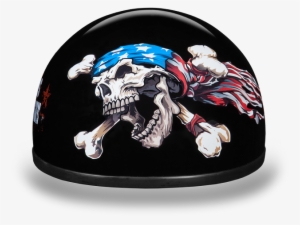 D - O - T - Daytona Skull Cap- W/ Patriot - Daytona Helmets D.o.t. Daytona Skull Cap- W/ Patriot