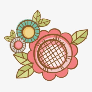 Doodle Flowers Svg Scrapbook Cut File Cute Clipart - Scalable Vector Graphics