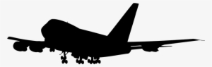 Jumbo Jet Airplane Aeroplane Vehicle Trans - Black And White Airplane