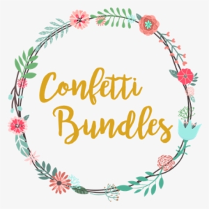 Confetti & Love Bundles Logo - Watercolour Christmas Wreath Png