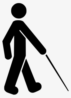 Blinds Clipart Blind Cane - Square Car Magnet 3" X 3"