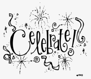 Confetti Clipart Black And White - Celebration Clip Art Black And White