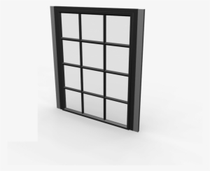 Steel Frame Window - Wood Japanese Sconce