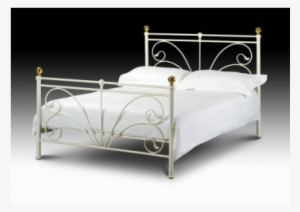 Furniture In Fashion Candiz Metal Double Bed In Ivory