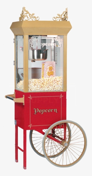 Great For Movie Nights, Carnivals, Block Parties, School - Gold Medal 18" Popcorn Cart, Red