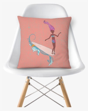 Almofada Pink Hair Surfer Girl De Patricia Sodré - Drawing