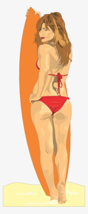 Small - Cartoon Bikini Girl Png