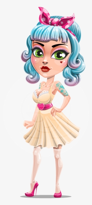 Minty Curl The Sexy Pinup Girl - Sexy Girl Cartoon Characters Png