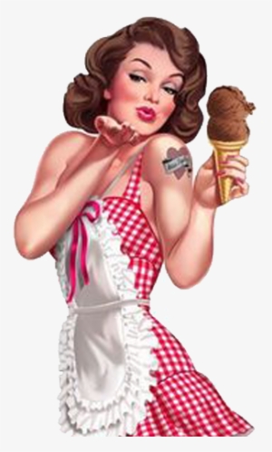 Pin Up Girl Blowing A Kiss