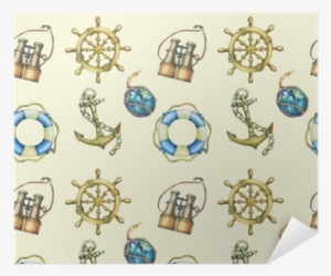 Old Binocular, Lifebuoy, Antique Sailboat Steering - Reddingsboei Achtergronden