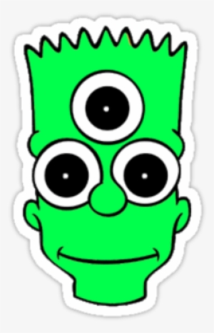 Stickers, Tumblr, And Tumblr Stickers Image - 3 Eyed Bart Simpson