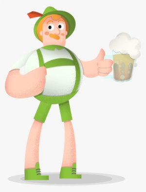 Oktoberfest Man Vector Character - Library