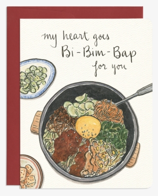 Asian Foodie Love Greeting Card - Heart Card
