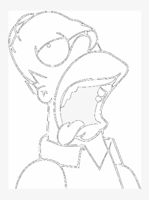 Premium Vectors - Homero Blanco Y Negro