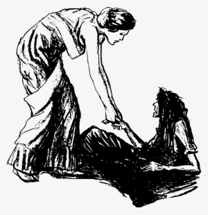 Image Library Library Clipart Helping The Fallen Big - Helping The Poor Drawing