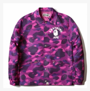 A Bathing Ape Bape Camo Coach Jacket - Bape Jacket Transparent
